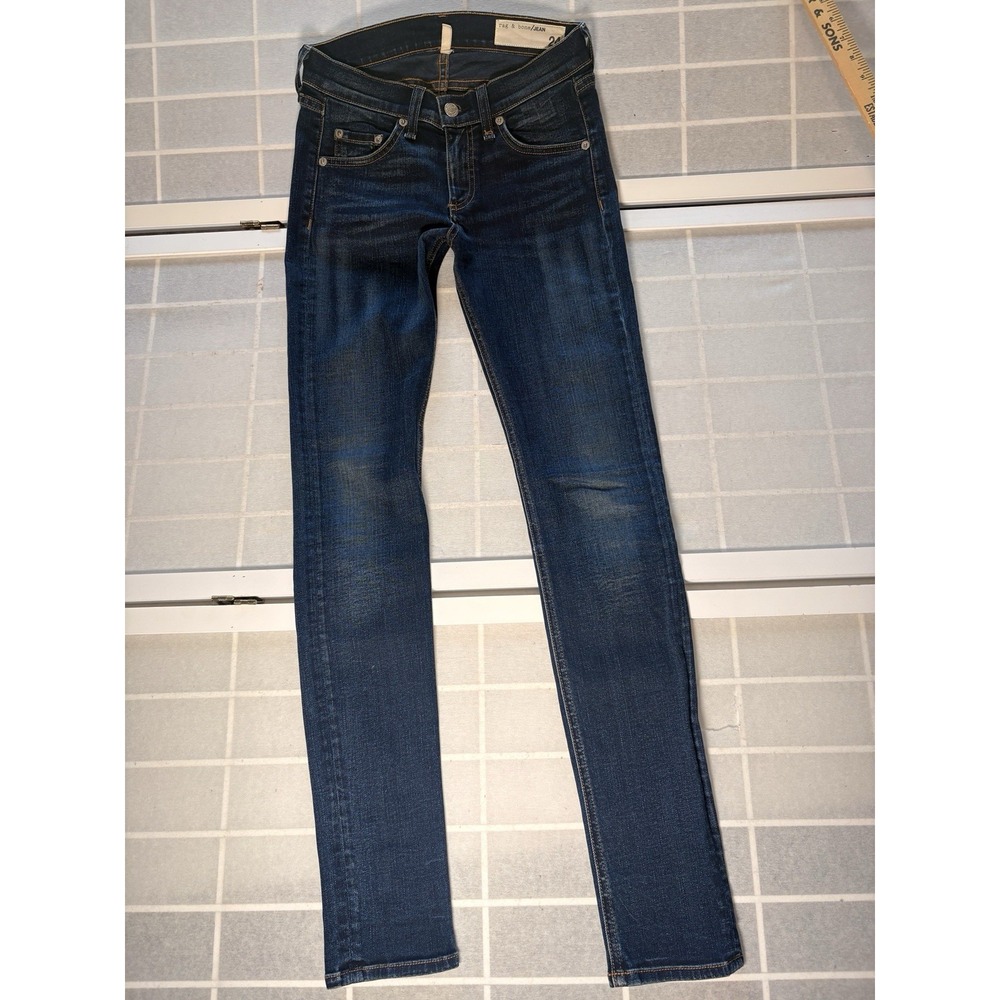 rag & bone JEAN Skinny Jeans Womens 24 Woodford Dark Wash Denim Made in USA